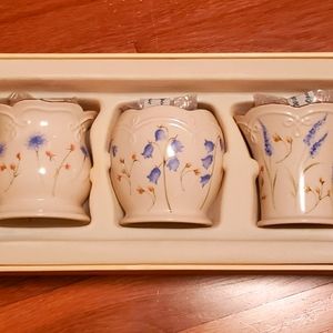 Lenox 3 Piece Floral Votive set ♡
